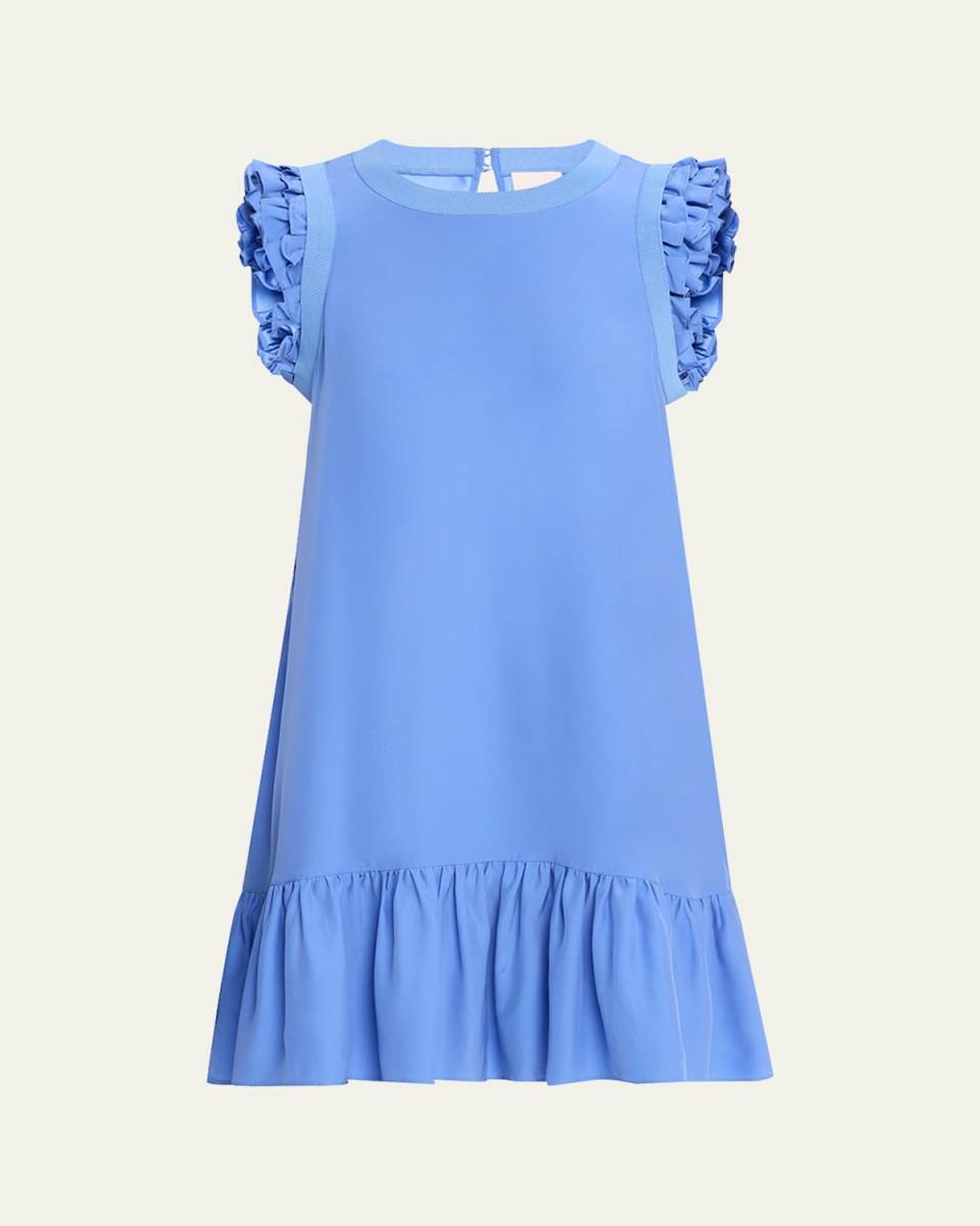 Nila Flutter-Sleeve Dress